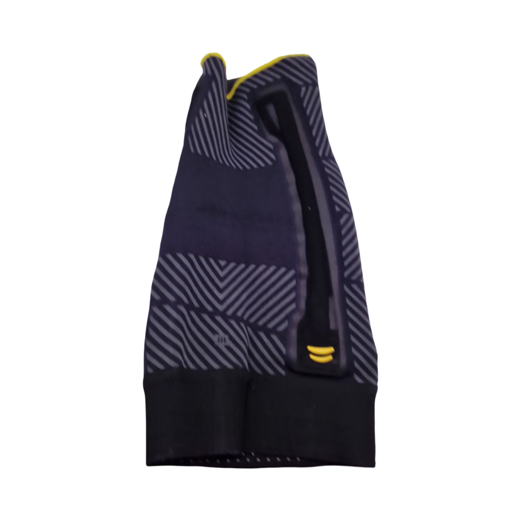 Genumedi E+motion 3.0 Kniebandage sportlich mit 3D Silikon-Quarz-Pelotte Perfect-Fit Haftband Größe III