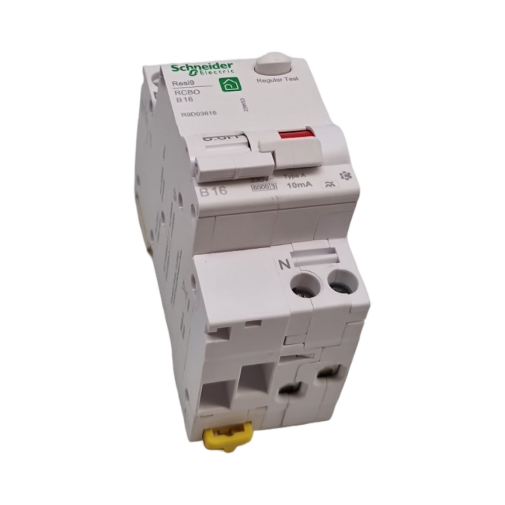 Schneider Electric Resi9 FI-Leitungsschutzschalter 1-polig+N 16A B-Charakteristik 10mA Typ A 6kA