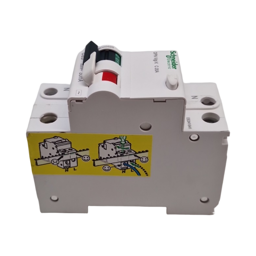 Schneider Acti9 A9D20620 Fehlerstromschutzschalter 1P+N 30mA 20A Typ AC DPN Vigi K 6kA
