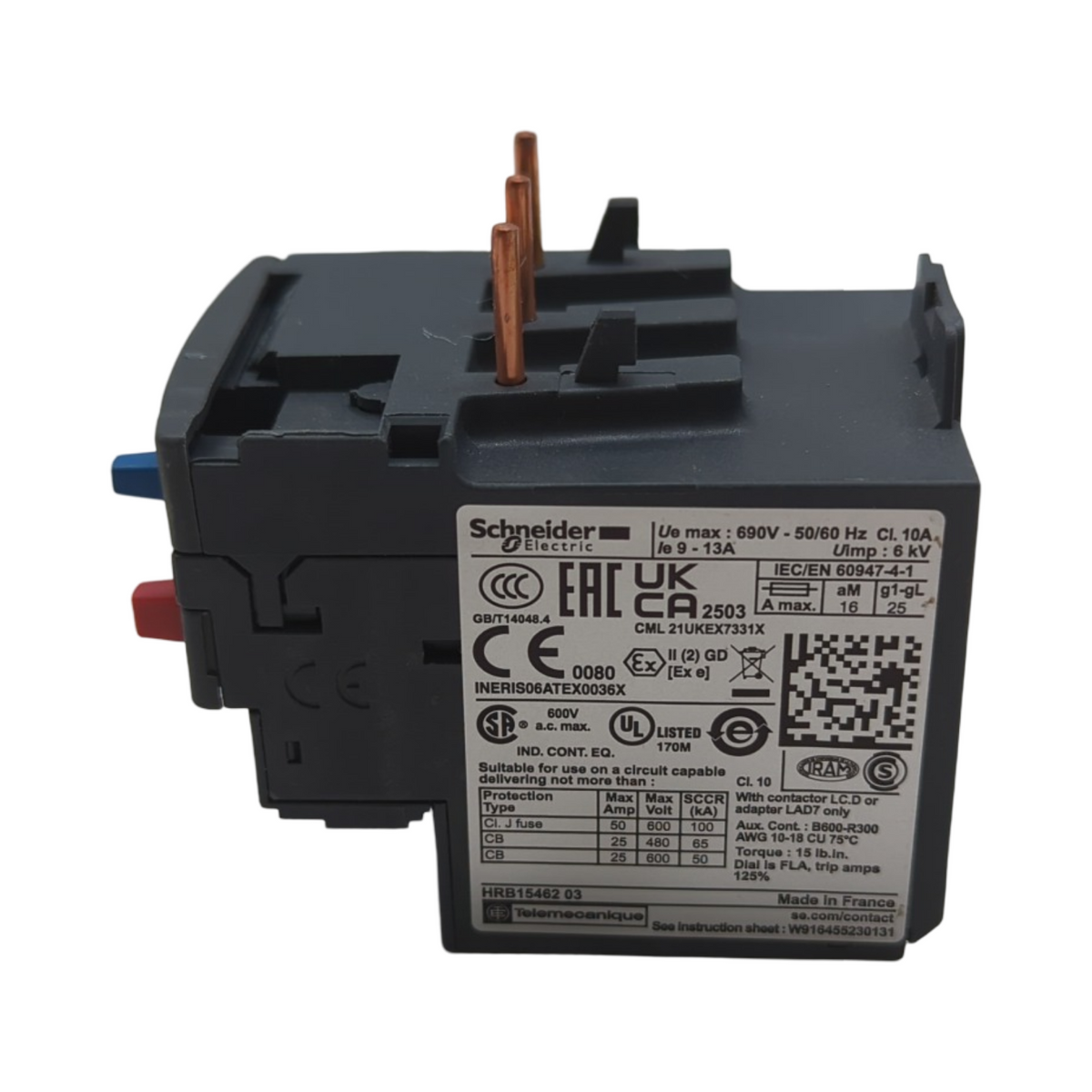 Schneider Electric TeSys LRD Schutzrelais thermisch 9-13A Klasse 10A LRD16