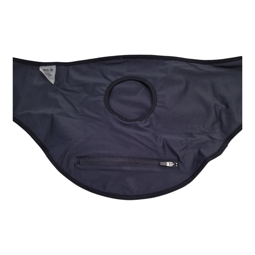 SIIL Stoma Gürtel Ostomy Belt für Sport Schwimmen Schwarz mit Innentasche für Stomabeutel XL