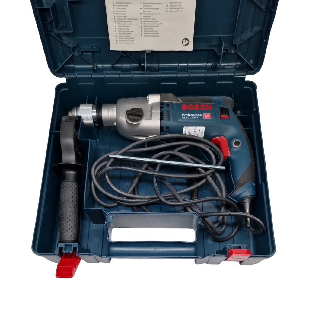 Bosch GSB 21-2 RCT Schlagbohrschrauber 1300 W mit Schnellspannbohrfutter 13 mm Bohrdurchmesser 13-22 mm