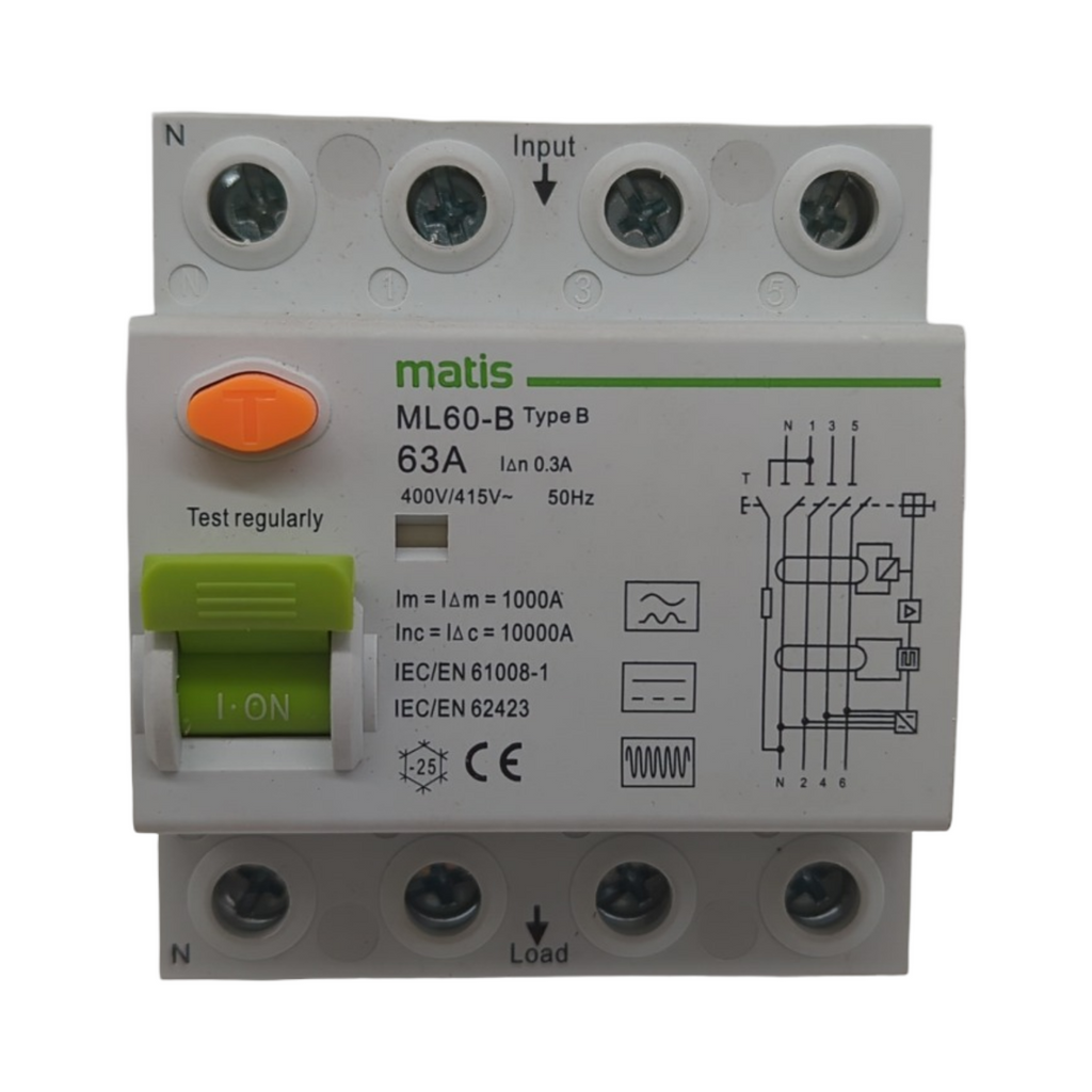 FI-Schutzschalter Typ B 63A 300mA 4-Pol