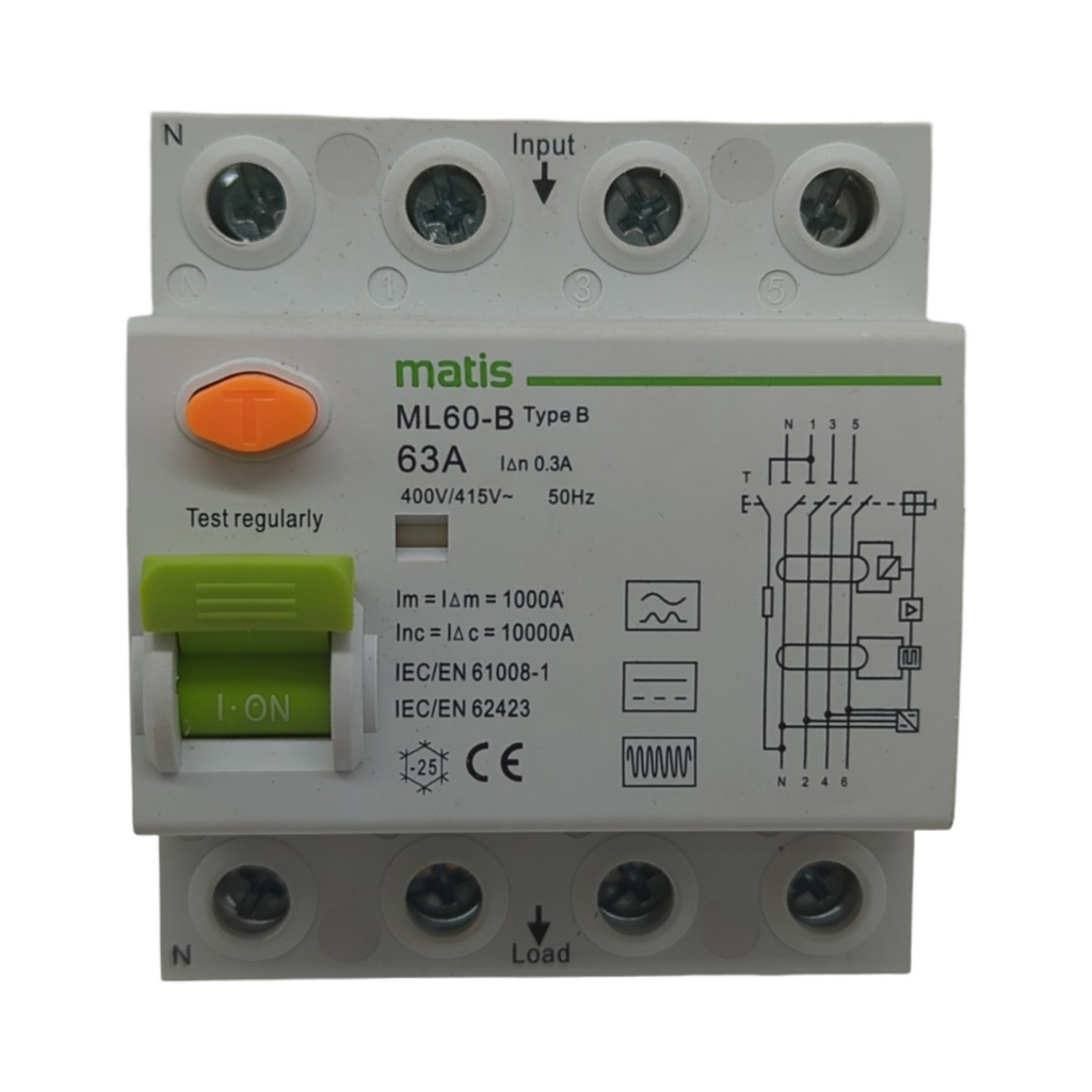 FI-Schutzschalter Typ B 63A 300mA 4-Pol