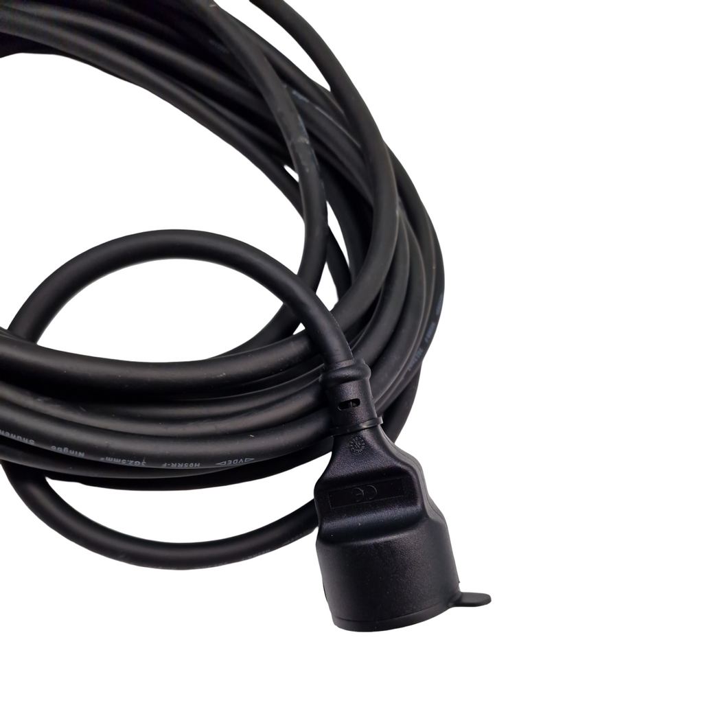 Perel H05RR-F 3G2.5 Verlängerungskabel 10m 16A 230V 3680W Typ E/F IP44 Gummi Schwarz