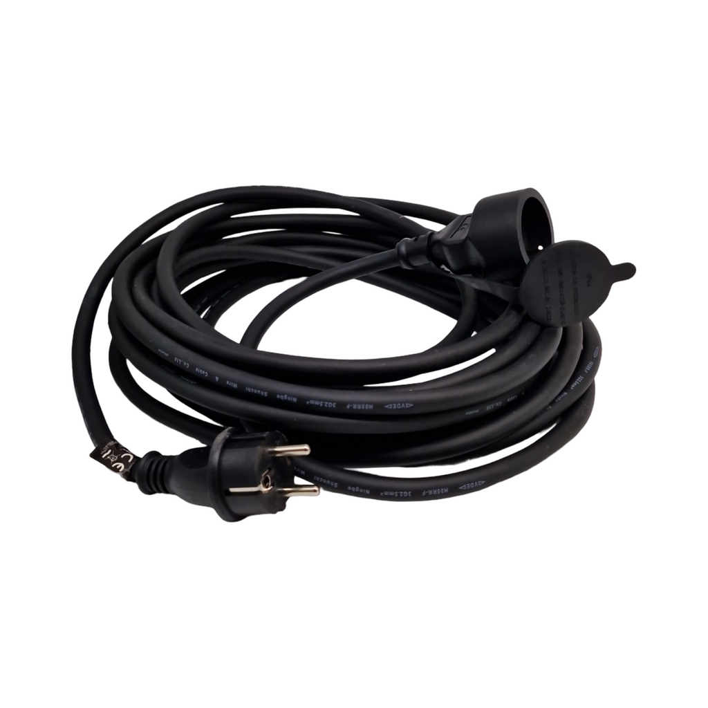 Perel H05RR-F 3G2.5 Verlängerungskabel 10m 16A 230V 3680W Typ E/F IP44 Gummi Schwarz