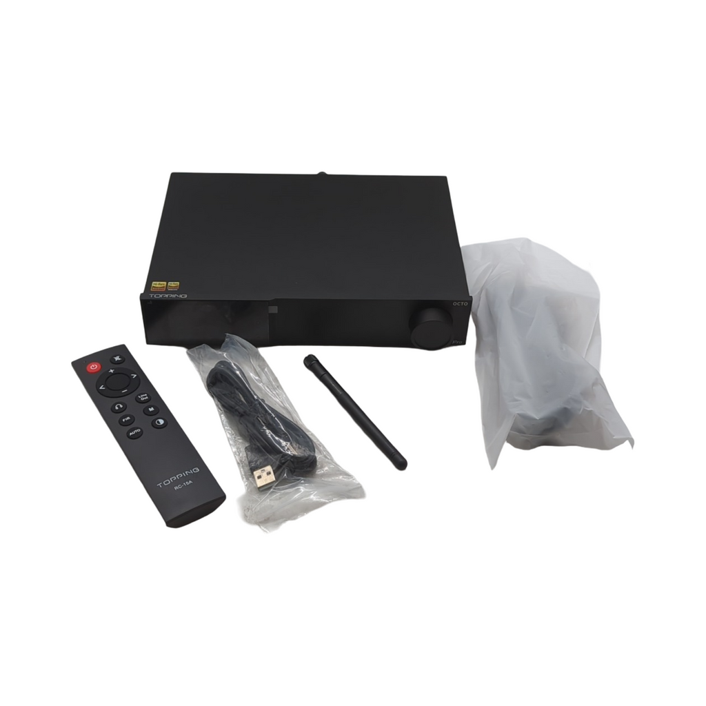 Topping D70 PRO OCTO HiFi DAC Bluetooth 5.1 LDAC RCA XLR Ausgang Fernbedienung Schwarz