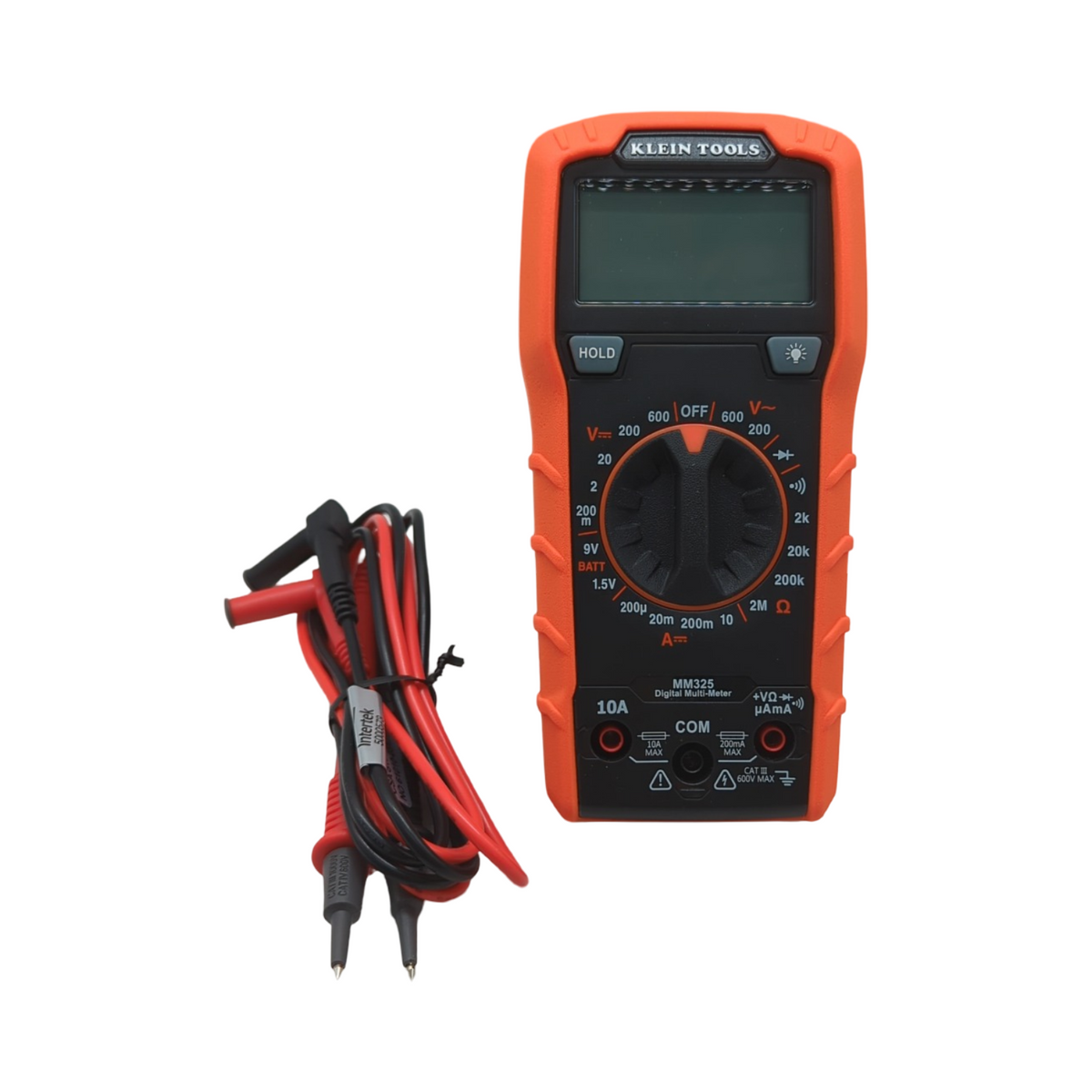 Klein Tools MM325 Digital-Multimeter manuell einstellbar 600V AC/DC 10A DC Lead-Alert Hintergrundbeleuchtung