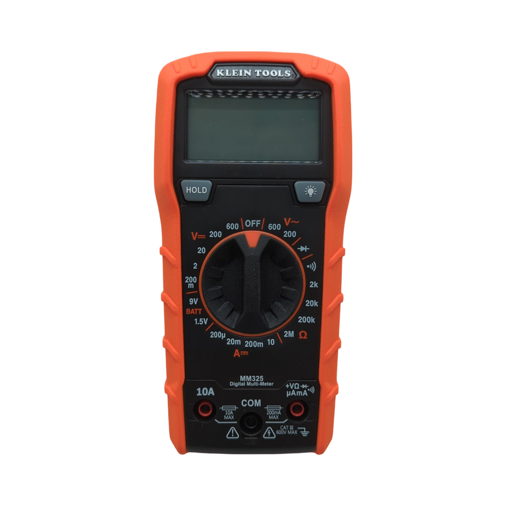 Klein Tools MM325 Digital-Multimeter manuell einstellbar 600V AC/DC 10A DC Lead-Alert Hintergrundbeleuchtung