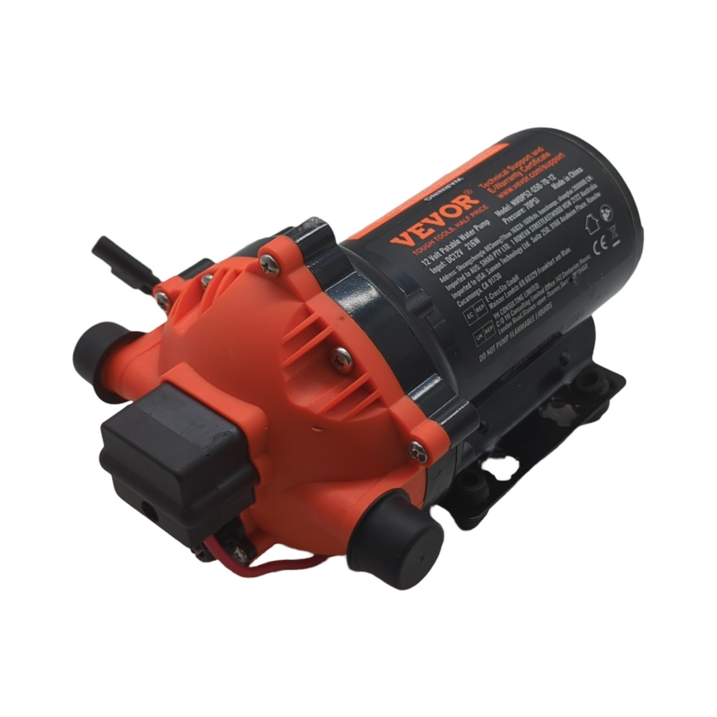 VEVOR 12V Membranpumpe DC Wasserpumpe 18,93 L/min 5-Kammer mit Druckschalter 40–100 PSI einstellbar 1/2 Zoll MNPT