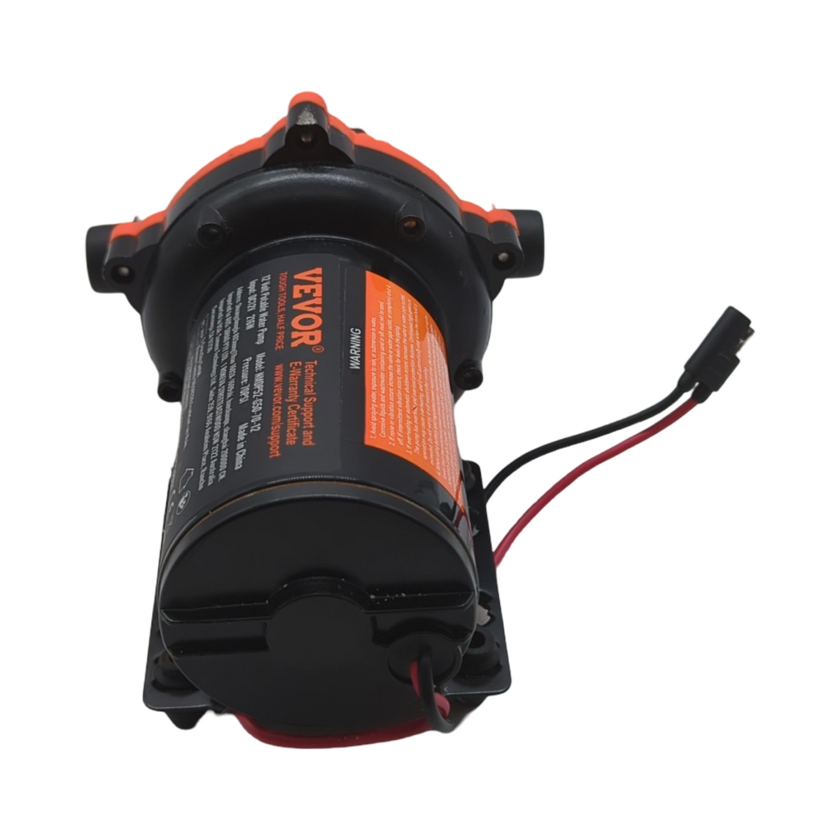 VEVOR 12V Membranpumpe DC Wasserpumpe 18,93 L/min 5-Kammer mit Druckschalter 40–100 PSI einstellbar 1/2 Zoll MNPT