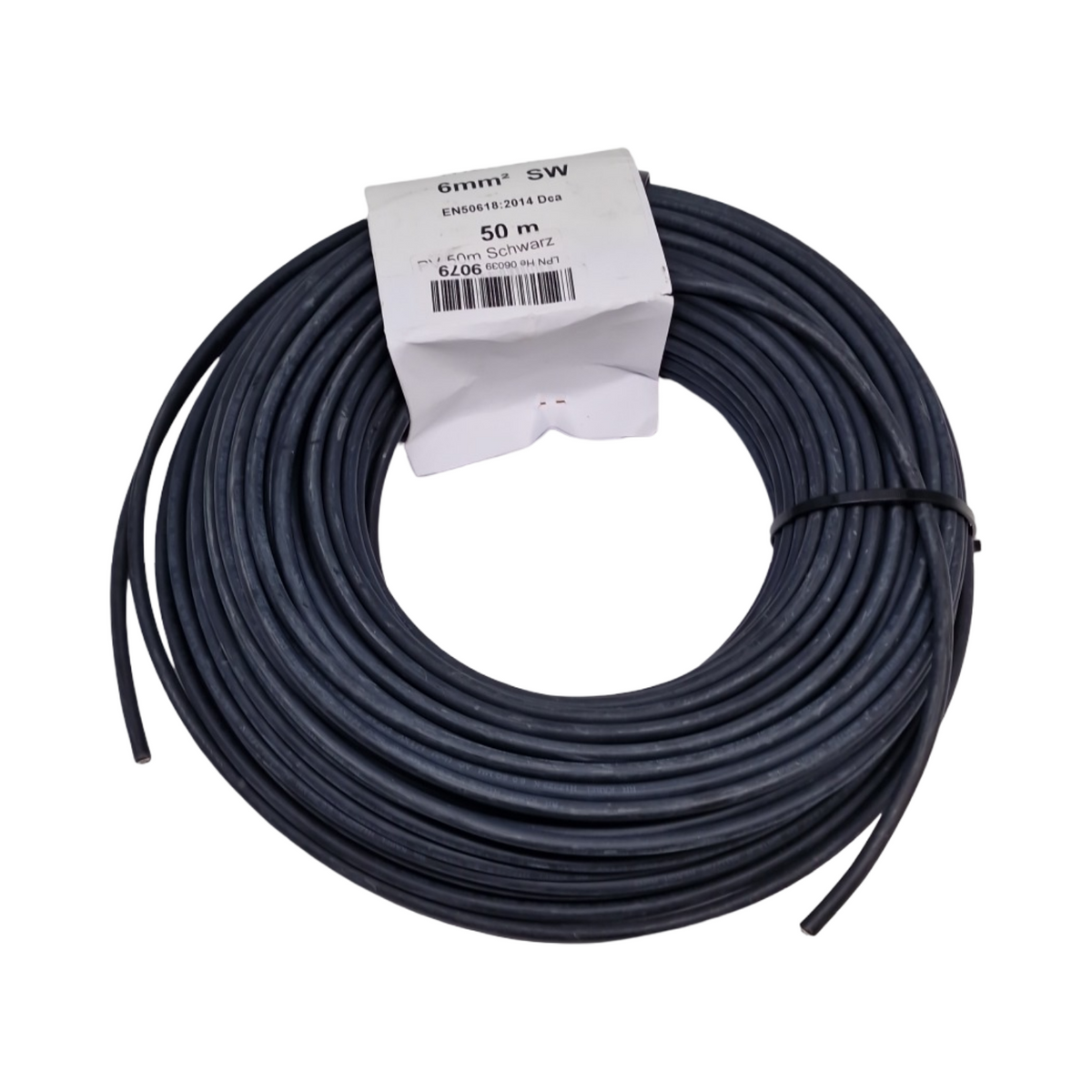 PowerWerk Solarkabel 6mm² Schwarz UV-beständig flexibel Photovoltaik PV Anschlusskabel 50m L