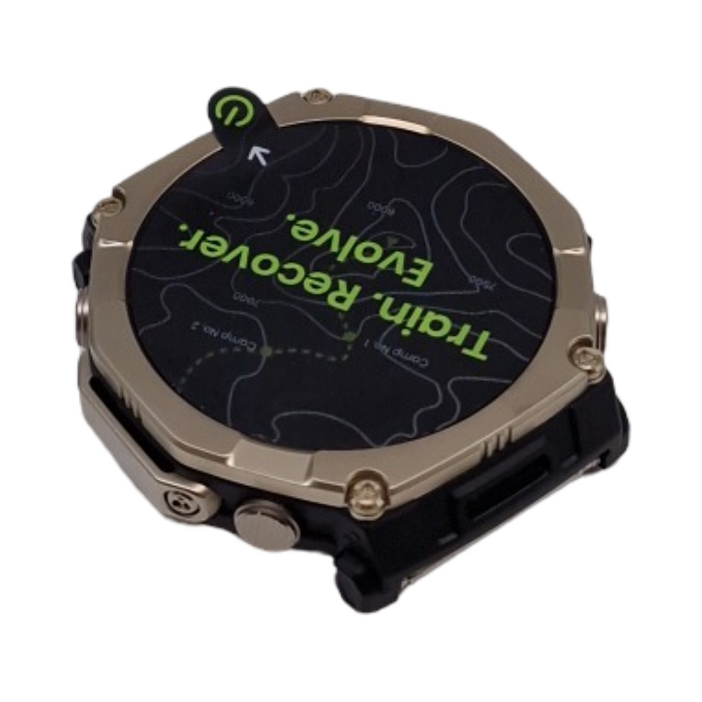 Amazfit T-Rex Ultra 2 Outdoor Smartwatch Dualband-GPS Titangehäuse Saphir AMOLED Display Taschenlampe Universalgröße