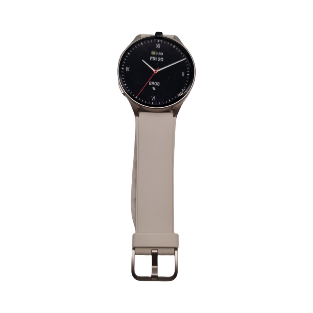 Hama 8900 Smartwatch GPS wasserdicht IP68 Telefonfunktion Silikonarmband cremefarben