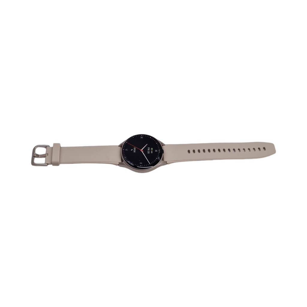 Hama 8900 Smartwatch GPS wasserdicht IP68 Telefonfunktion Silikonarmband cremefarben