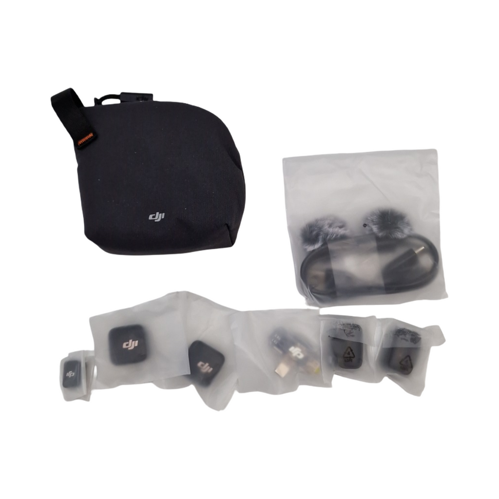DJI Mic Mini Ansteckmikrofon drahtloses Lavalier-Mikrofon 2 Sender 1 Empfänger Plug-and-Play für iPhone Android PC Tablet