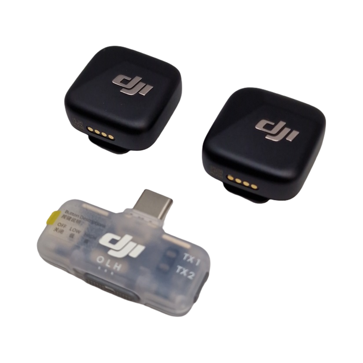 DJI Mic Mini Ansteckmikrofon drahtloses Lavalier-Mikrofon 2 Sender 1 Empfänger Plug-and-Play für iPhone Android PC Tablet