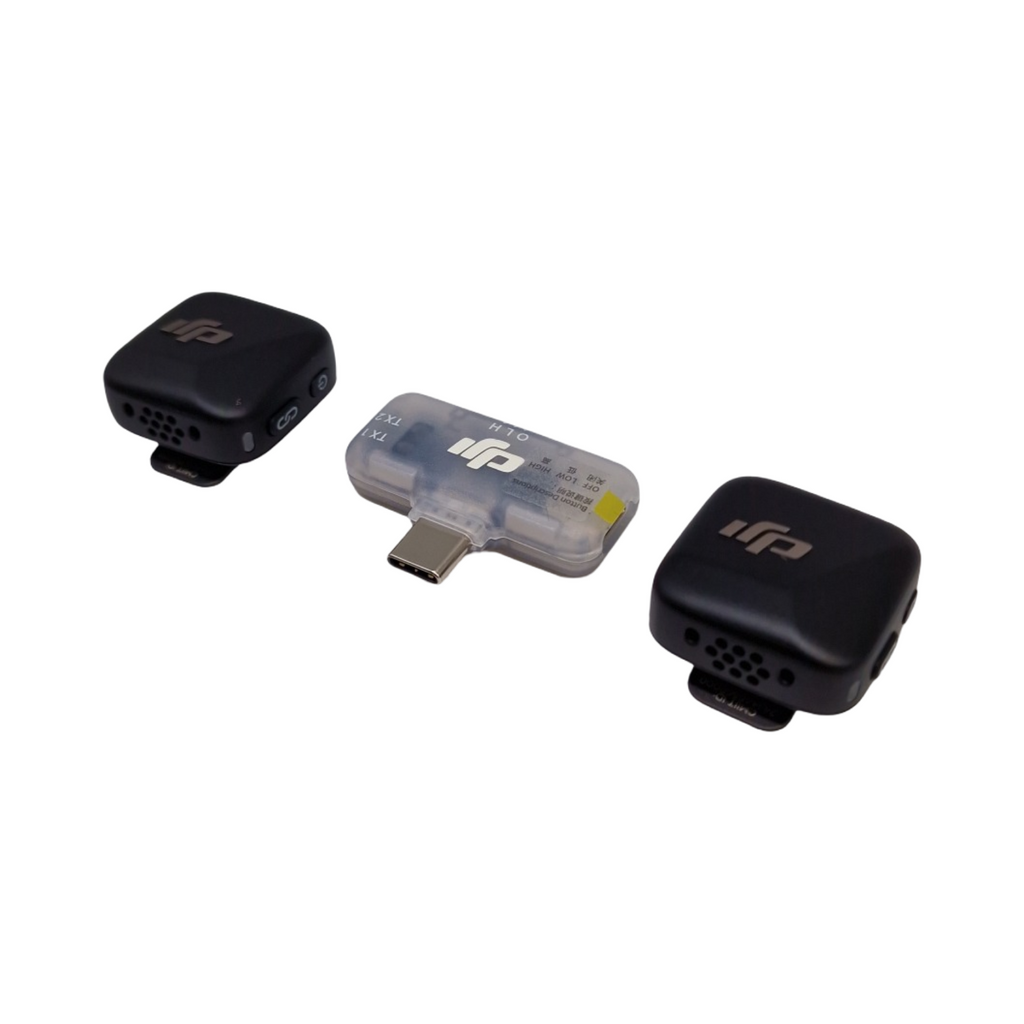 DJI Mic Mini Ansteckmikrofon drahtloses Lavalier-Mikrofon 2 Sender 1 Empfänger Plug-and-Play für iPhone Android PC Tablet