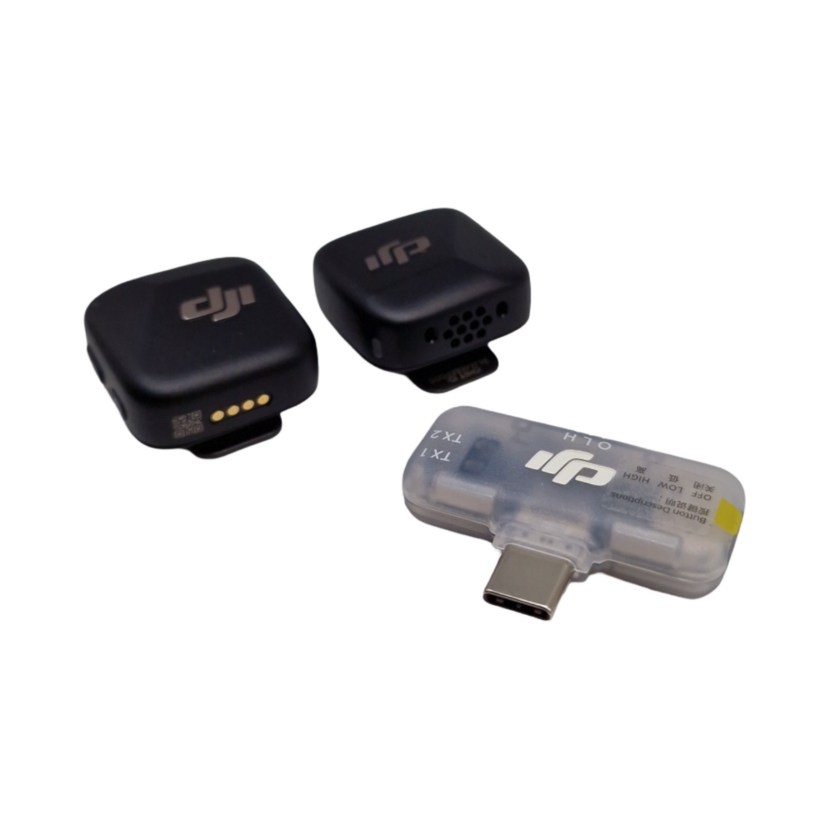 DJI Mic Mini Ansteckmikrofon drahtloses Lavalier-Mikrofon 2 Sender 1 Empfänger Plug-and-Play für iPhone Android PC Tablet