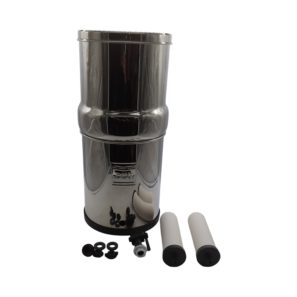 British Berkefeld Wasserfilter System Schwerkraft 8,5L Edelstahl mit 2 Ultra Sterasyl Kartuschen