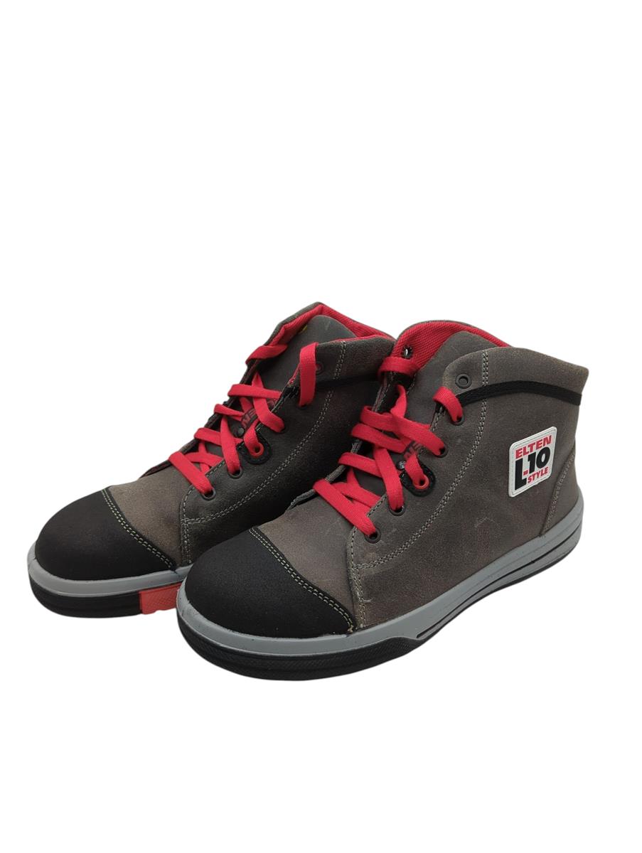 ELTEN VINTAGE Pirate Mid Sicherheitsschuhe Herren Leder ESD S3 Grau Schwarz Größe 43