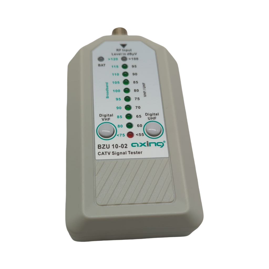 Axing BZU 10-02 CATV-Signaltester Digital Messgerät Kabelfernsehen Weiß