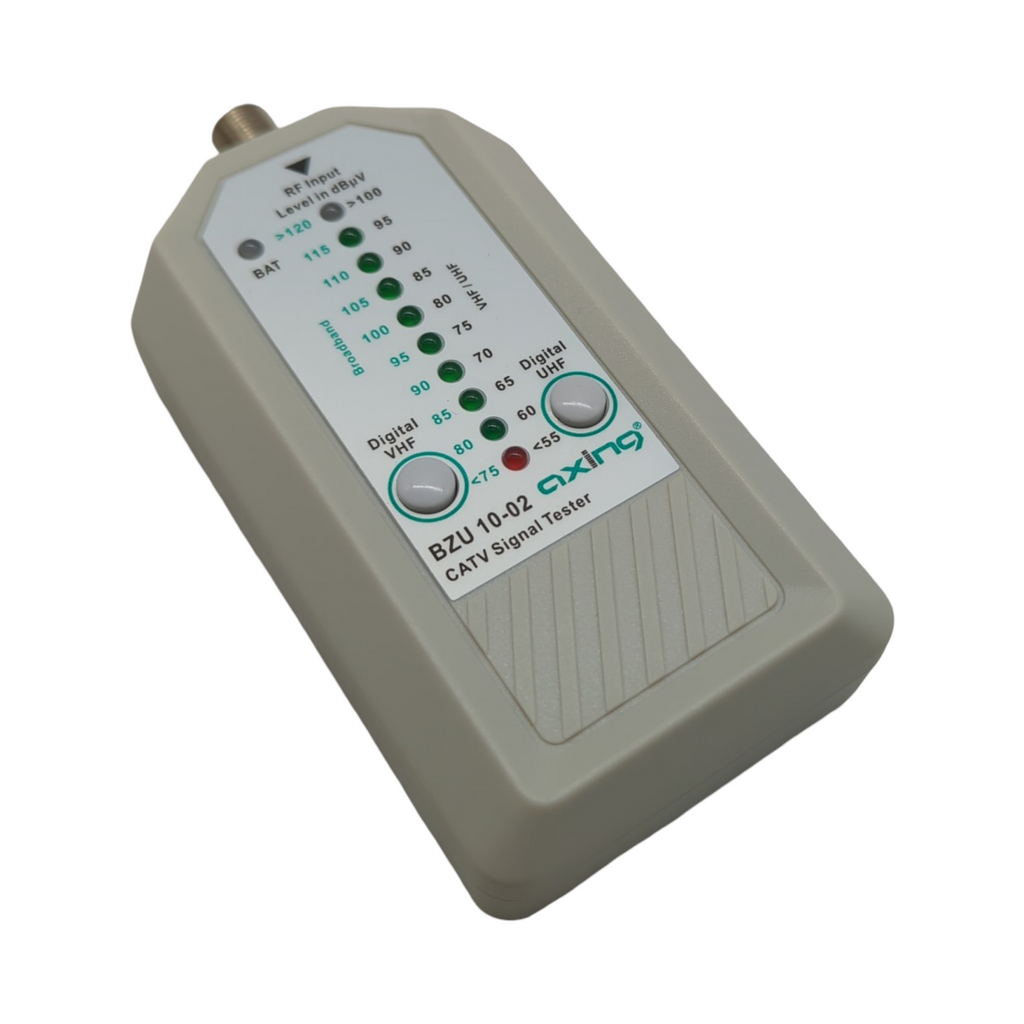 Axing BZU 10-02 CATV-Signaltester Digital Messgerät Kabelfernsehen Weiß