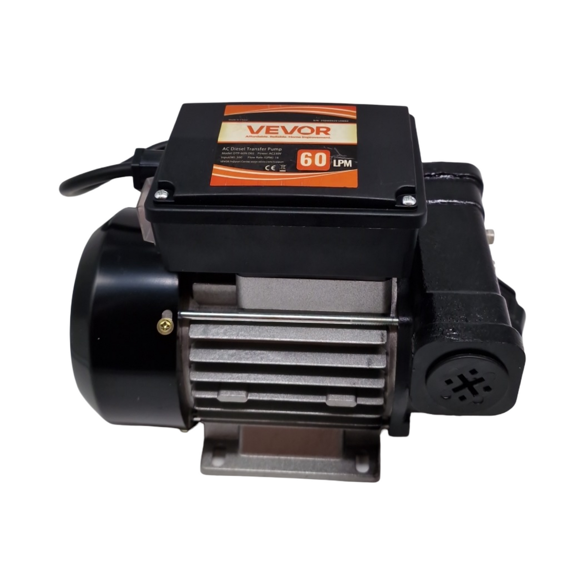 VEVOR Kraftstofftransferpumpe 230V elektrische Diesel-Transferpumpe 60L/min maximale Saughöhe 2,4m Förderhöhe 13,7m