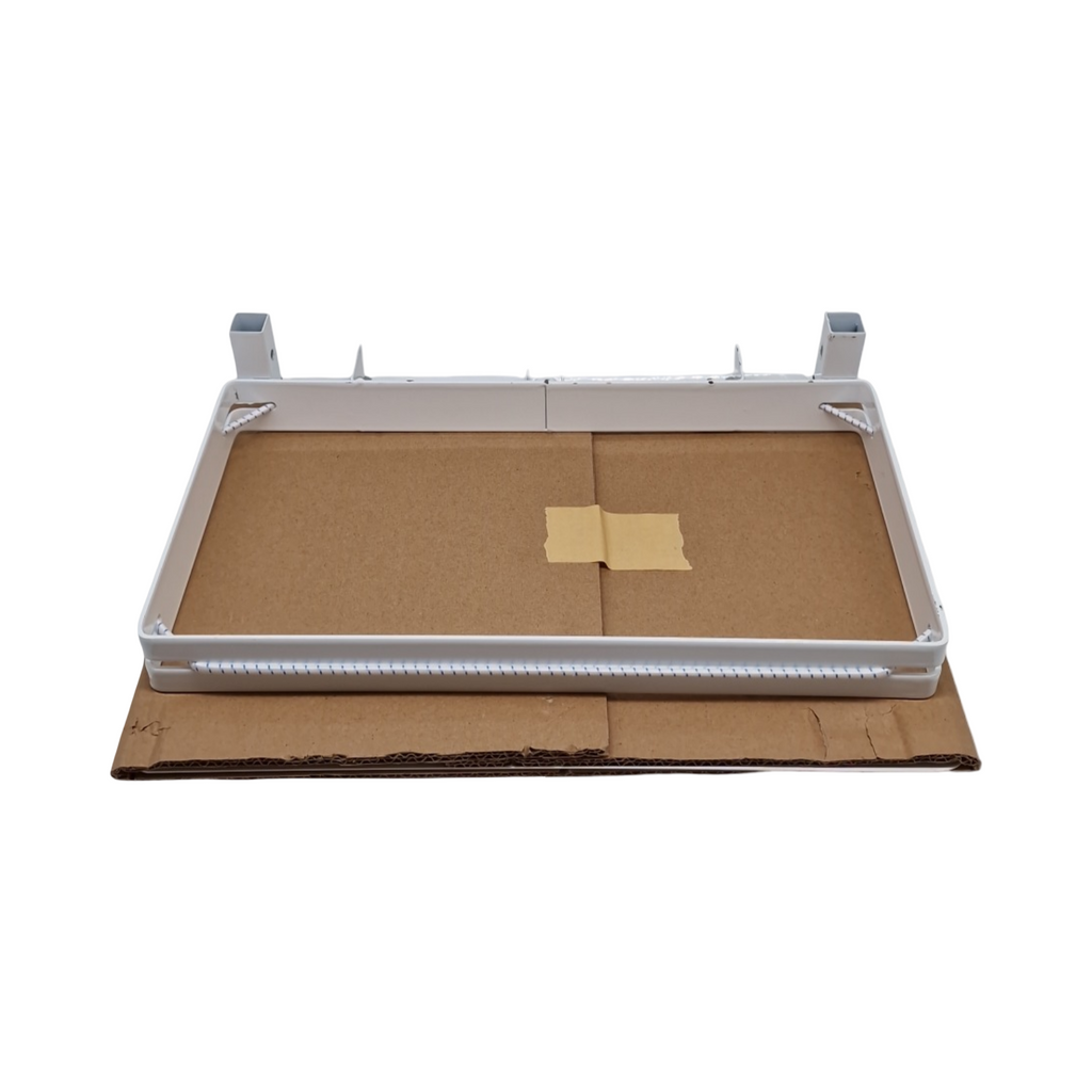 Jantex L548 Sackhalter Stahl weiß mit Fußpedal und hygienischem Deckel 880x430x330mm