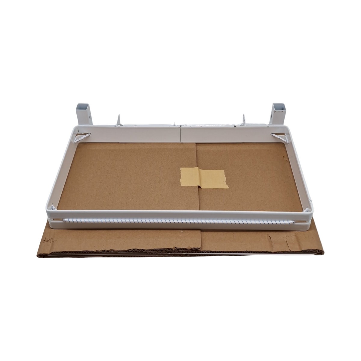 Jantex L548 Sackhalter Stahl weiß mit Fußpedal und hygienischem Deckel 880x430x330mm