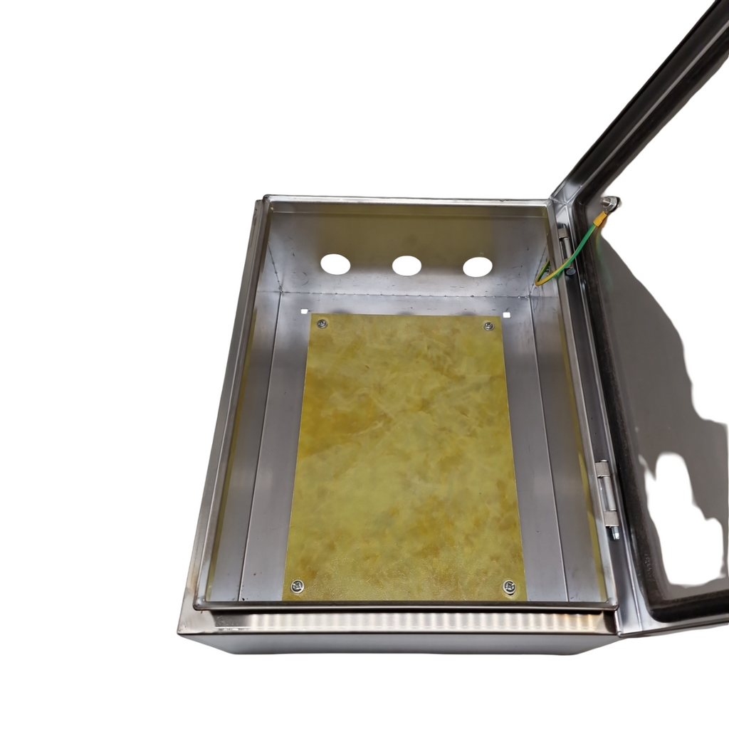 GTYORUS Edelstahl Anschlusskasten wandmontiert wasserdicht mit isolierender Montageplatte 40x30x16cm