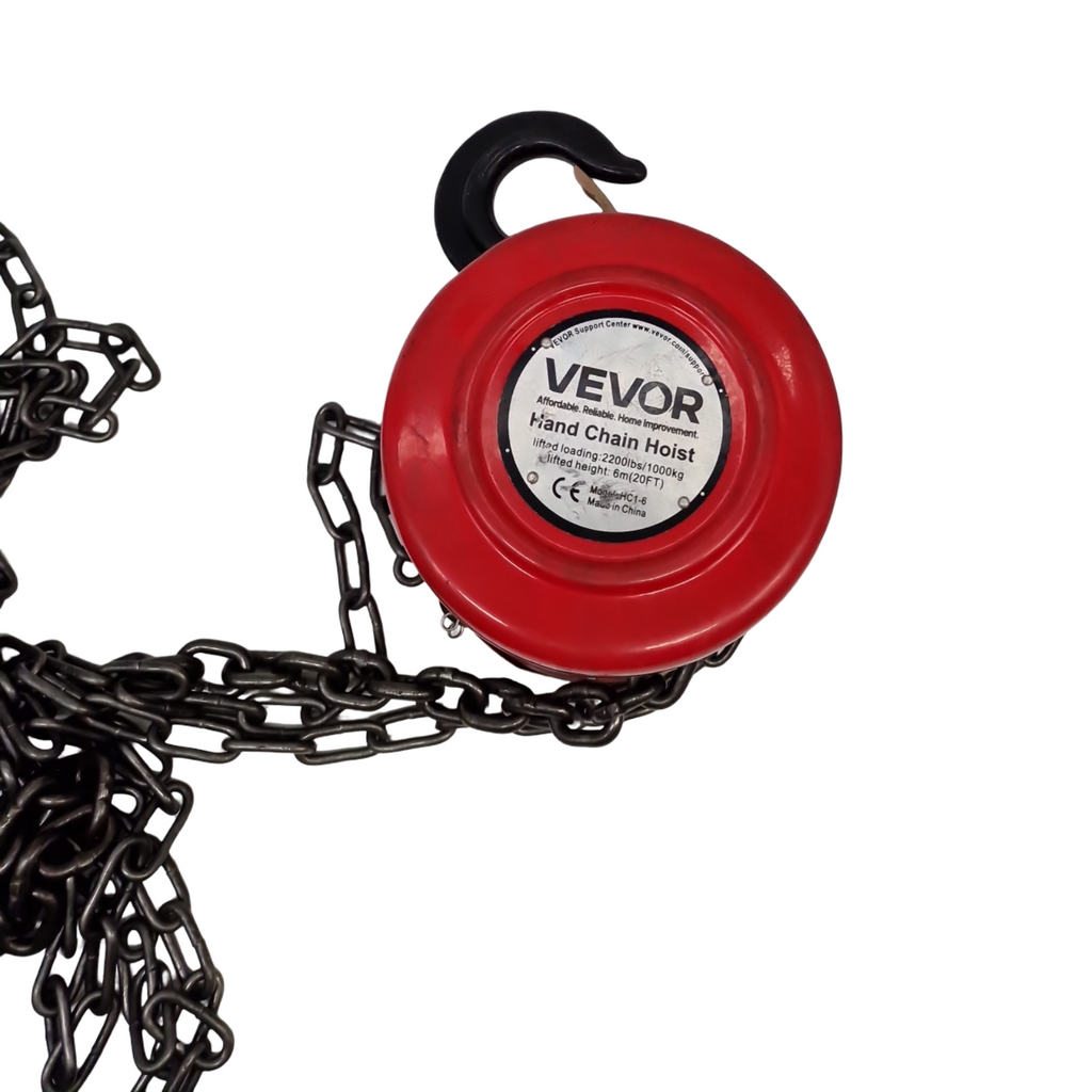 VEVOR Kettenzug Handkettenzug 1 T Traglast 6 m Hubhöhe G70-Kette Hochleistungs-Flaschenzug