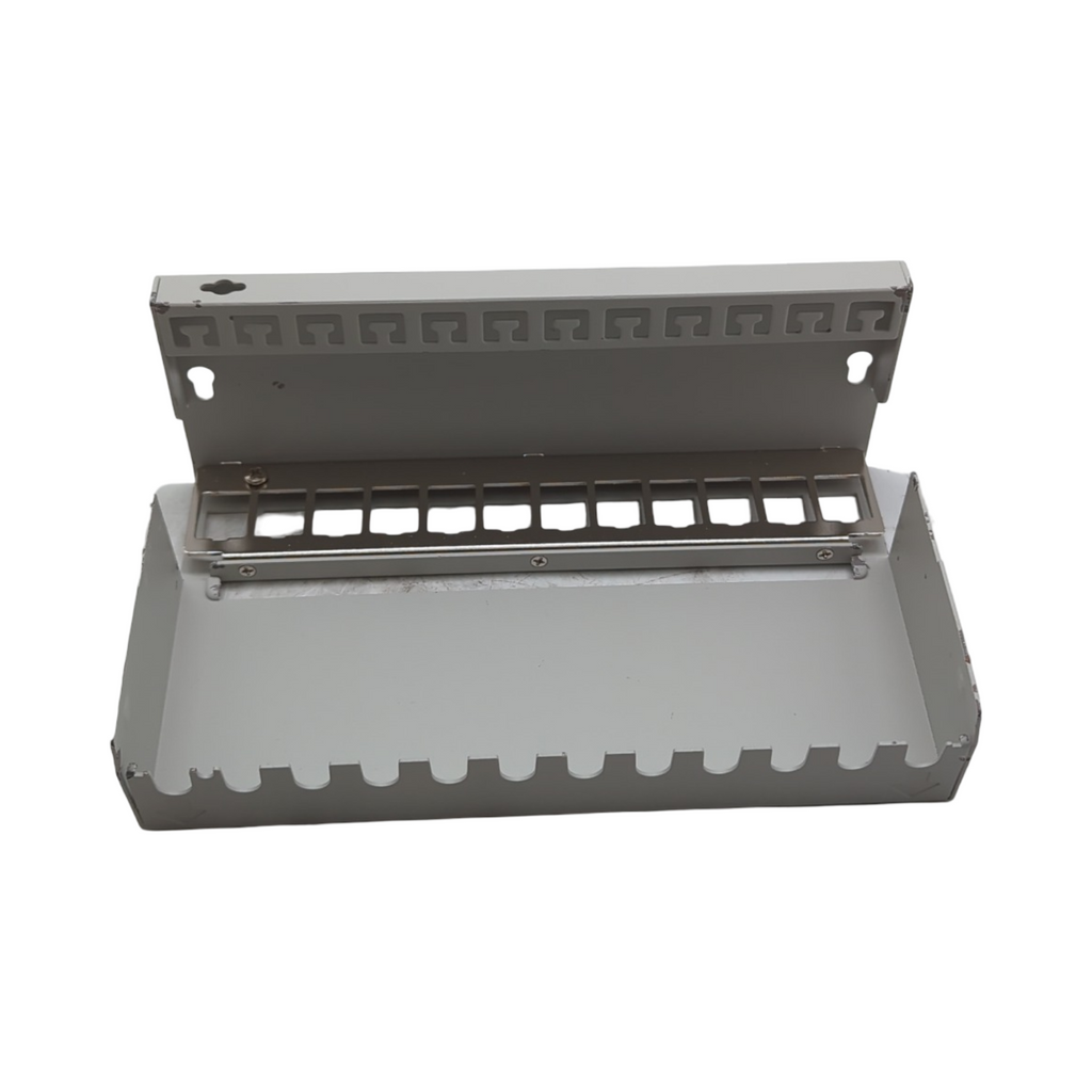 deleyCON Patchpanel Set 12 Port Keystone RJ45 STP CAT6a 1 HE N