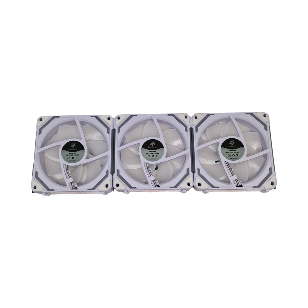 AsiaHorse COSMIQ PC Gehäuselüfter 120mm 3er Set ARGB Daisy Chain Infinity Mirror FDB 2000 RPM