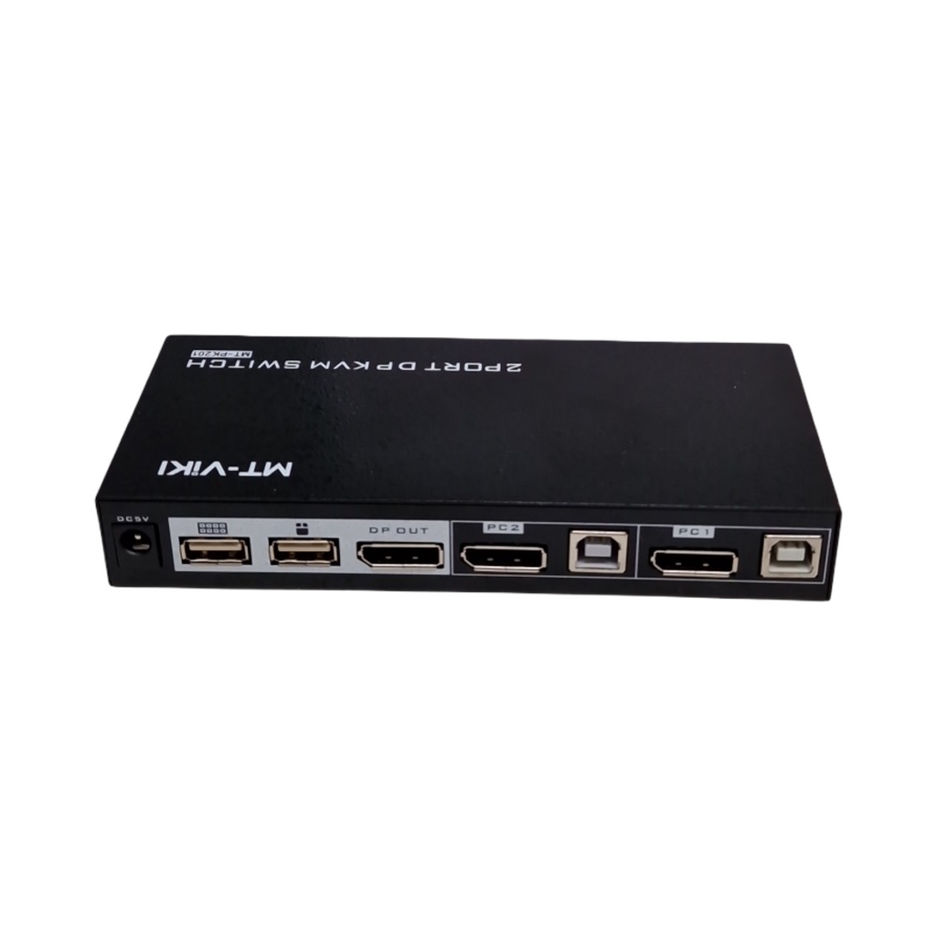 KALEA-INFORMATIQUE KVM-Switch DisplayPort automatisch für 2 PCs 4K 60Hz USB-Tastatur Maus mit Fernbedienung Netzteil K...