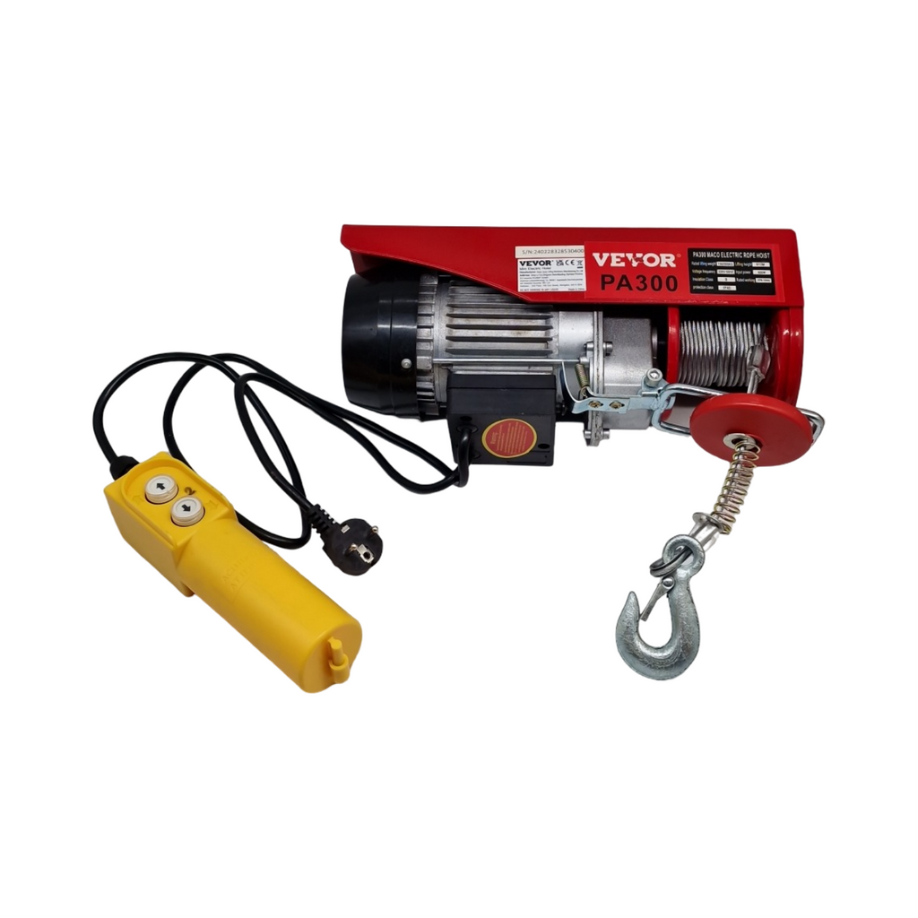 VEVOR PA300 Elektrische Seilwinde Seilzug 220V 600W 150kg 300kg 12m 6m