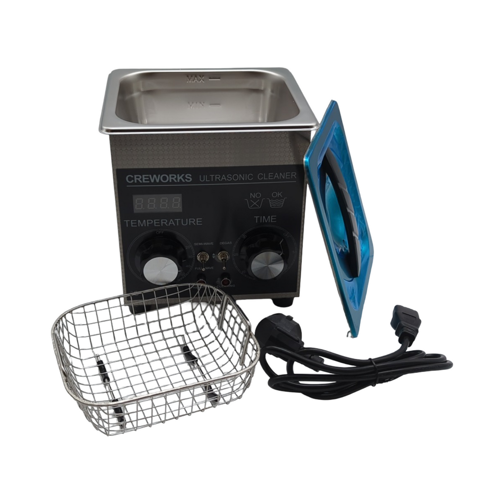 CREWORKS Ultraschallreiniger 1,3L Edelstahl mit Heizung Timer Degas- und Sanftmodus für Schmuck Zahnersatz Brillen Uhren Uh...