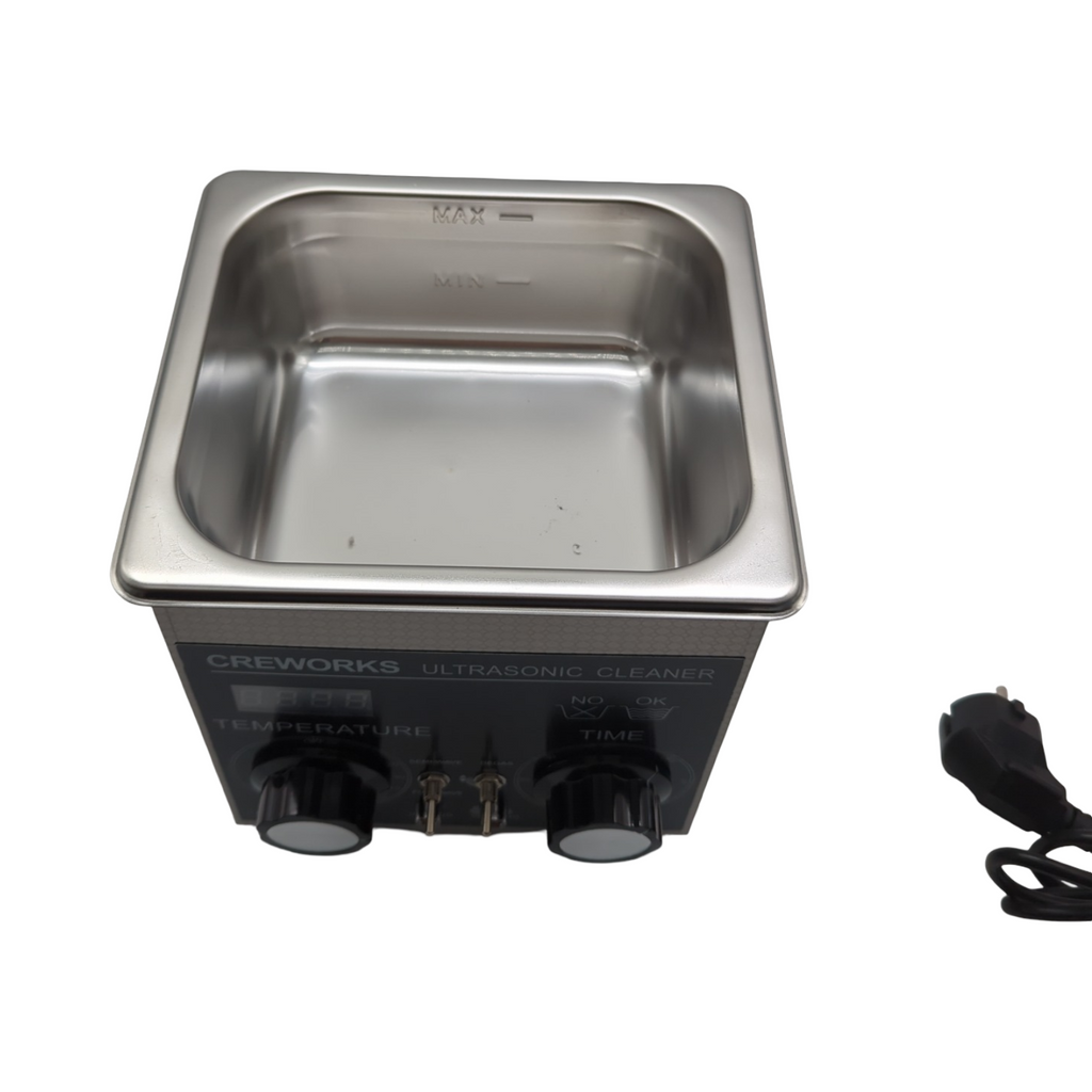 CREWORKS Ultraschallreiniger 1,3L Edelstahl mit Heizung Timer Degas- und Sanftmodus für Schmuck Zahnersatz Brillen Uhren Uh...
