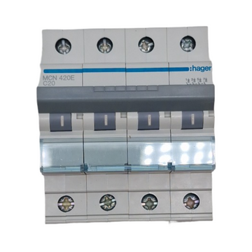 Hager MCN420E Leitungsschutzschalter 4-polig C 20A 6kA AC