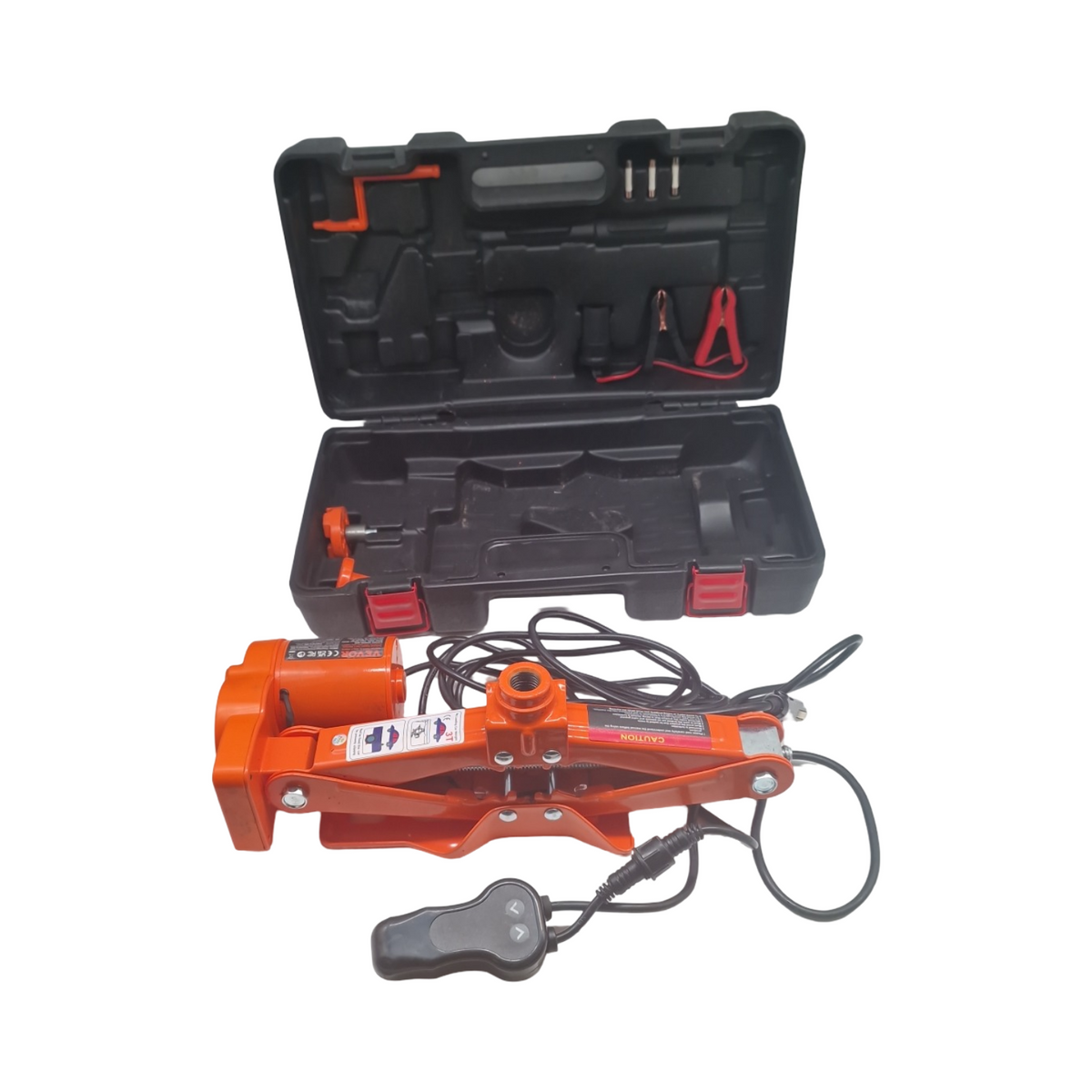 VEVOR Losange Elektroscherenwagenheber 3T 12V Autoheber mit Kurbel und Koffer Hubhöhe 130-370mm 170-420mm