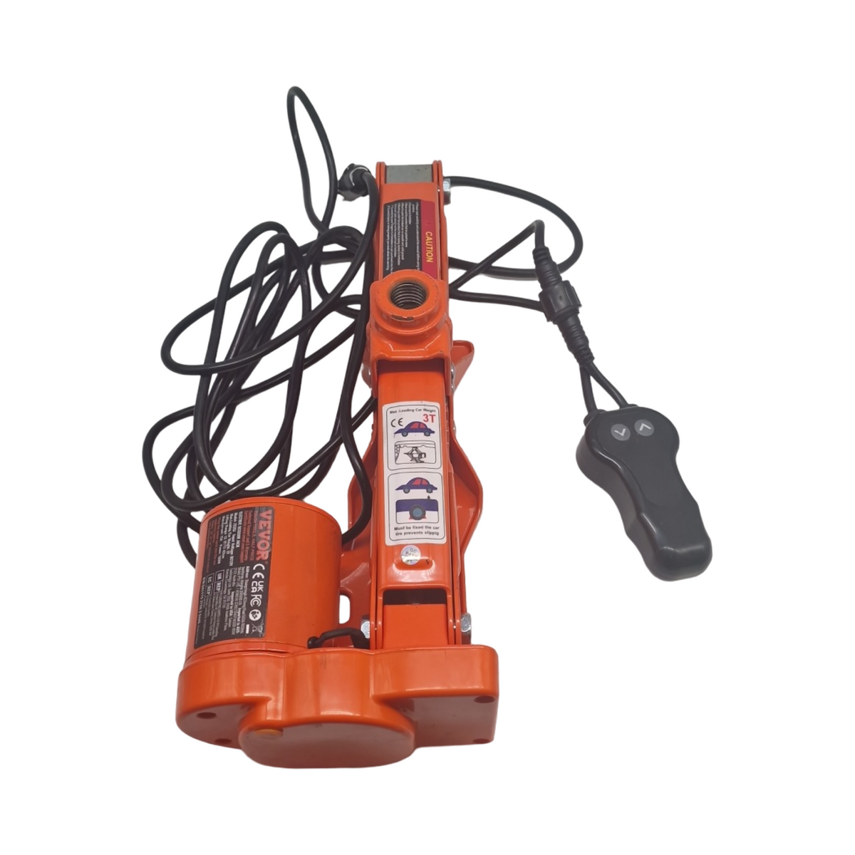 VEVOR Losange Elektroscherenwagenheber 3T 12V Autoheber mit Kurbel und Koffer Hubhöhe 130-370mm 170-420mm