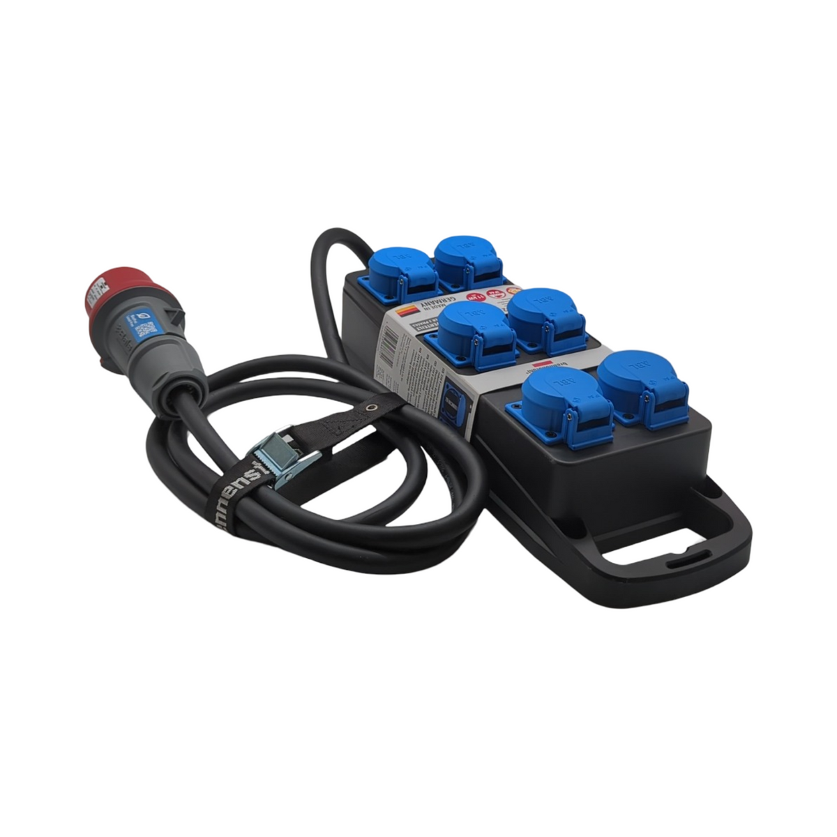 Brennenstuhl Stromverteiler BSV P portabel mit 2m Kabel 6x 230V 16A Steckdosen CEE 400V 16A Stecker für Baustelle
