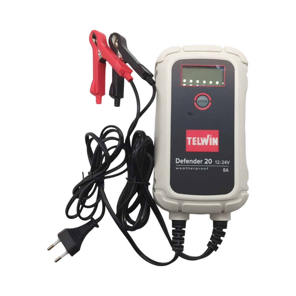 Telwin Defender 20 Batterieladegerät elektronisch 12/24V LCD-Display automatische Ladung