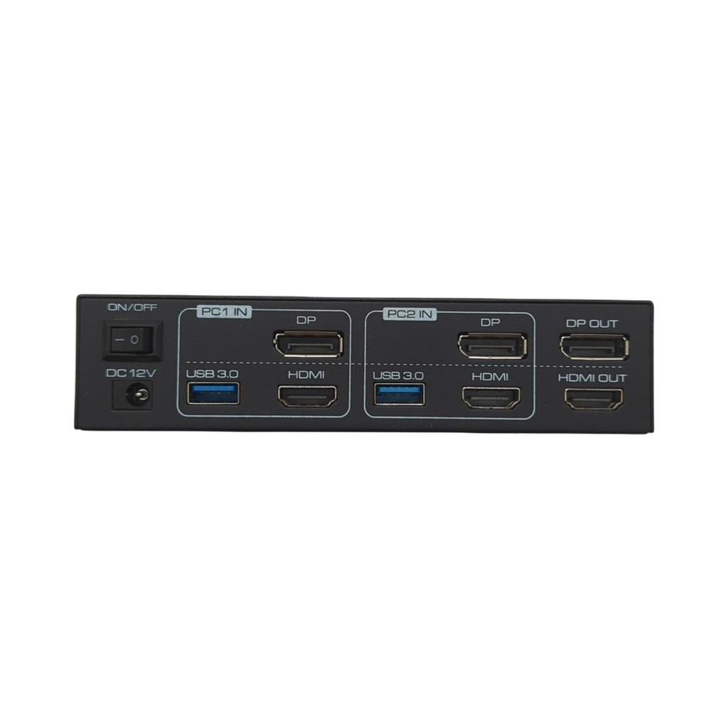TJCXELE KVM Switch DisplayPort HDMI 2 PC 2 Monitore 4K60Hz USB 3.0 Dual Monitor Umschalter