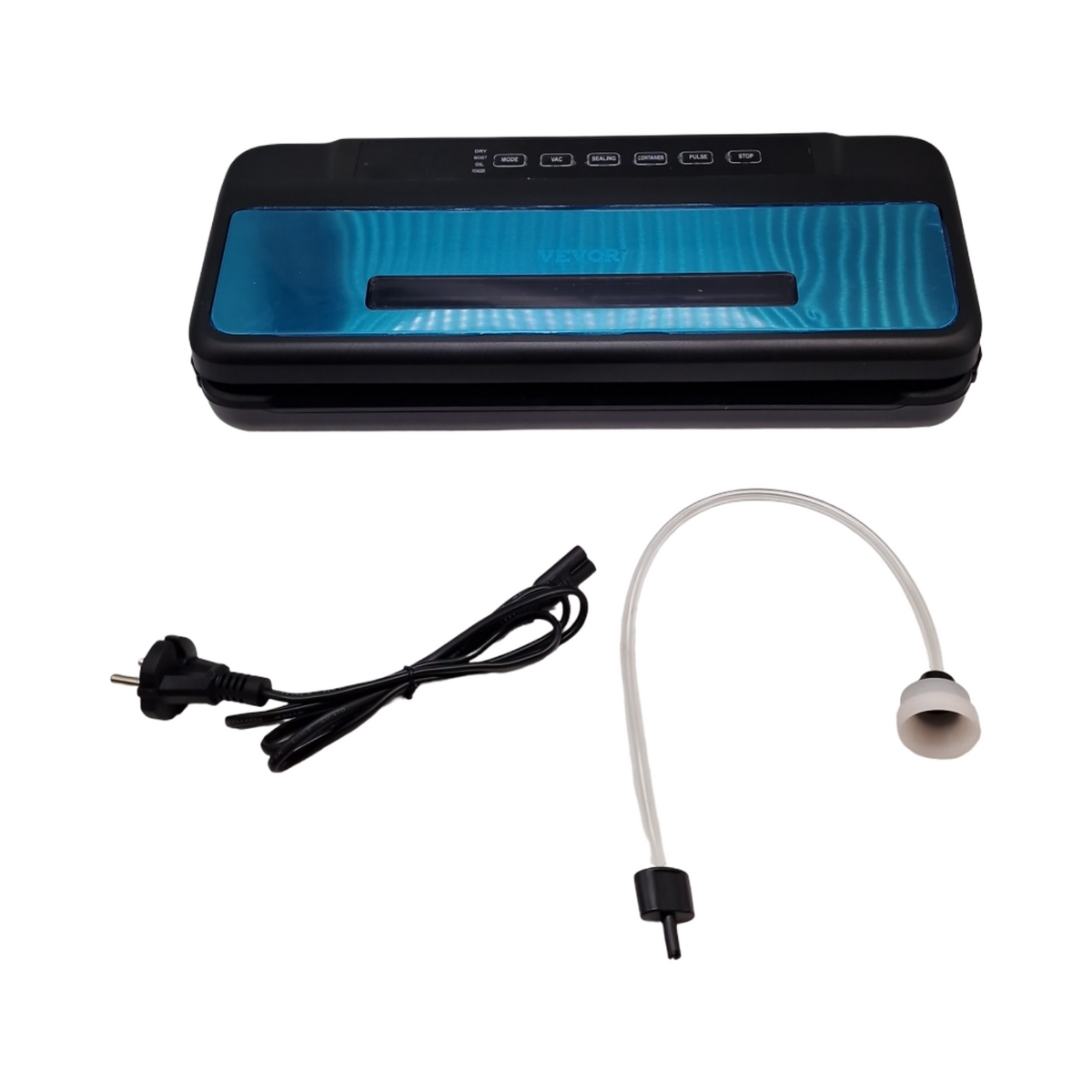 VEVOR Vakuumiergerät 80 Kpa 120 W Lebensmittel-Vakuumierer 7-in-1-Folienschweißgerät automatisches Luftversiegelungssystem mit integriertem Cu