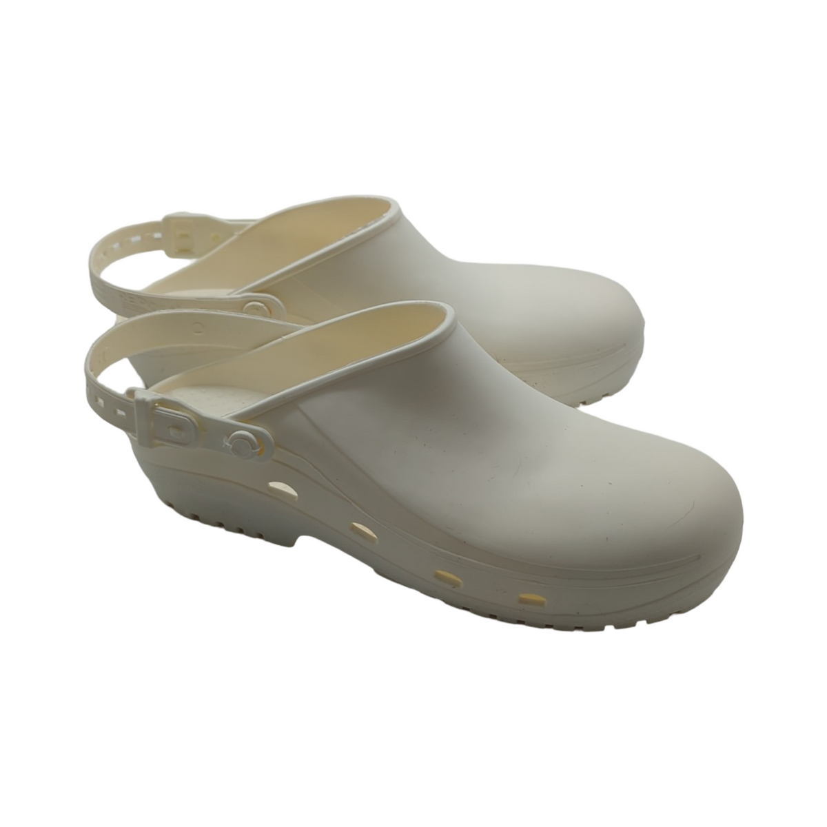 REPOSA Safe Sanitäre Clogs Damen Herren Gummi anatomisch verstellbares Fersenband rutschfeste Sohle Sicherheitskappe Größe 40