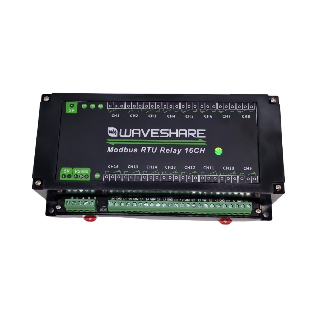 Waveshare Modbus RTU 16-Kanal Relaismodul RS485 mit Isolationsschutz für Industrieanwendungen und Smart Home