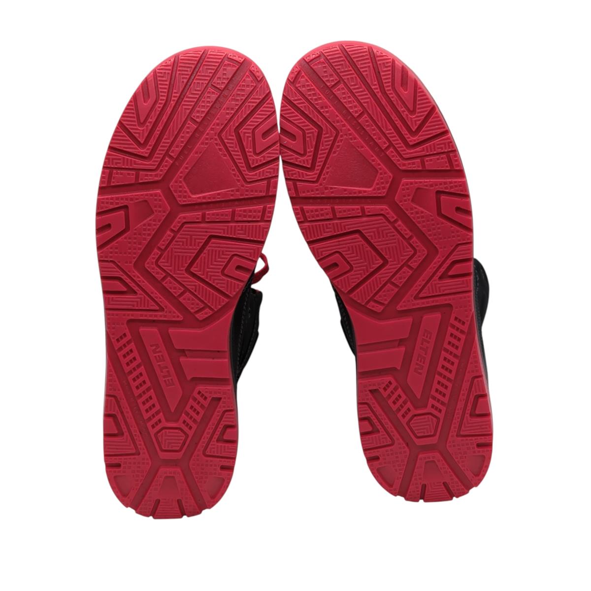 ELTEN Maverick Mid ESD S3 Sicherheitsschuhe Leder Schwarz/Rot Gr. 46