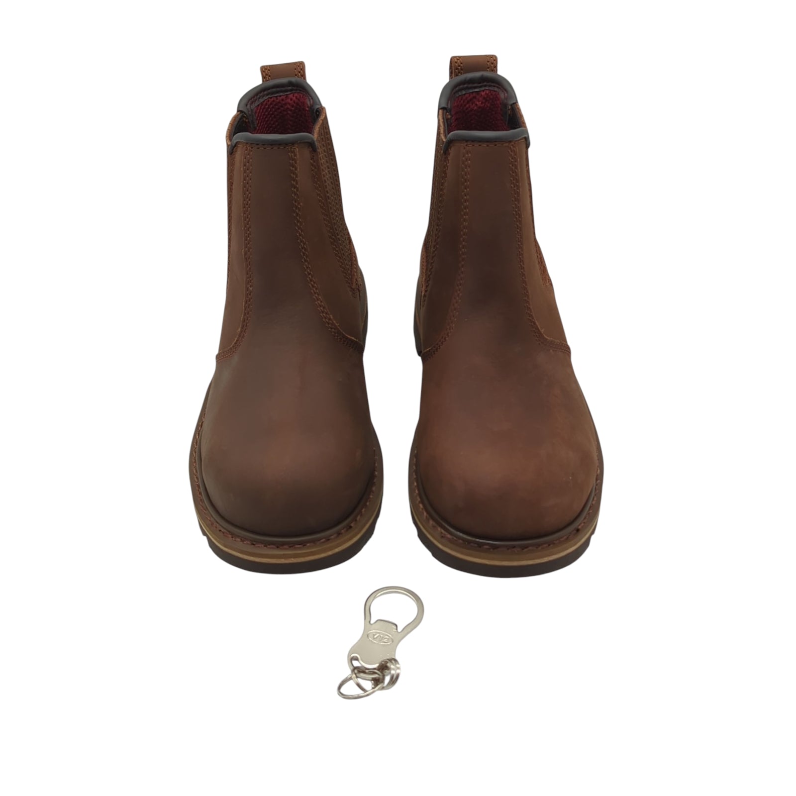 V12 Rawhide Sicherheitsschuhe Halbschuhe Leder braun Größe 42