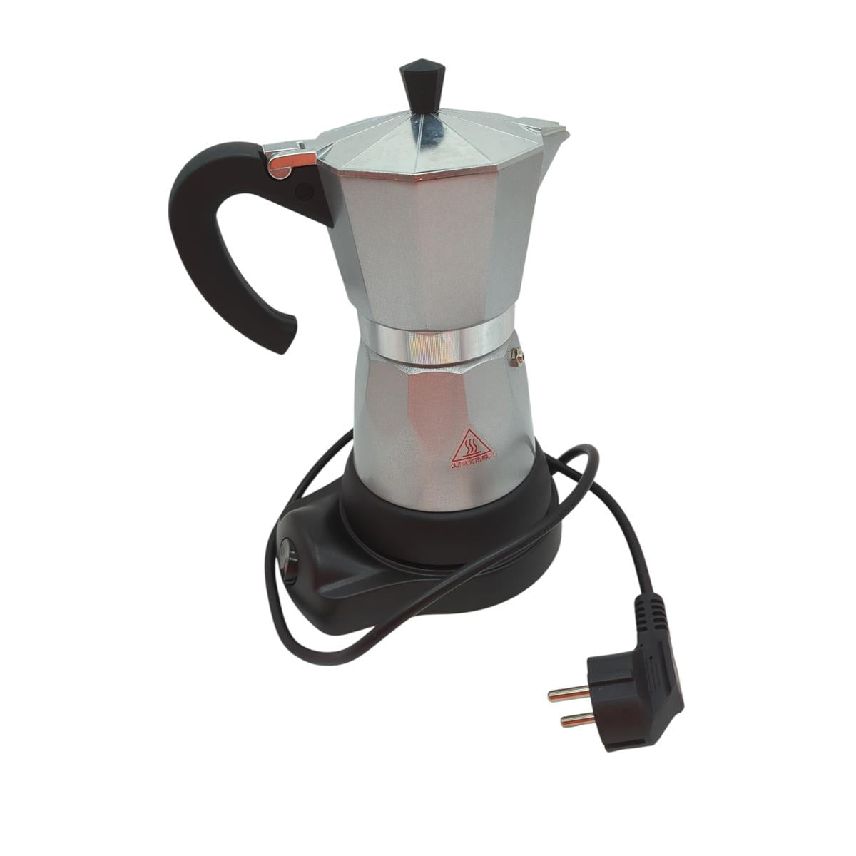 Cilio Classico Espressokocher elektrisch 480W 6 Tassen Aluminium Silber